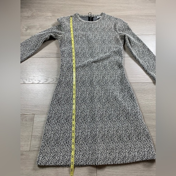 & Other Stories Textured Long Sleeve Black & White Dress - Picture 12 of 13